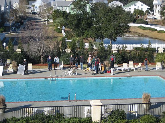 Pool view from top floor