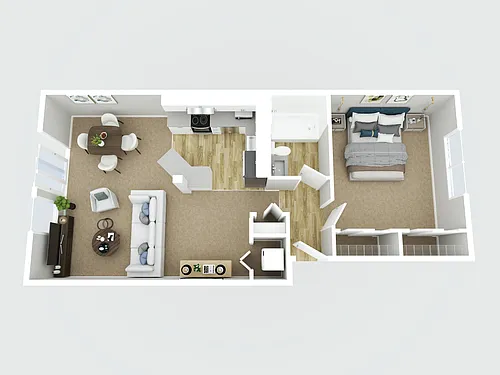 Floor plan 1X1 - B3