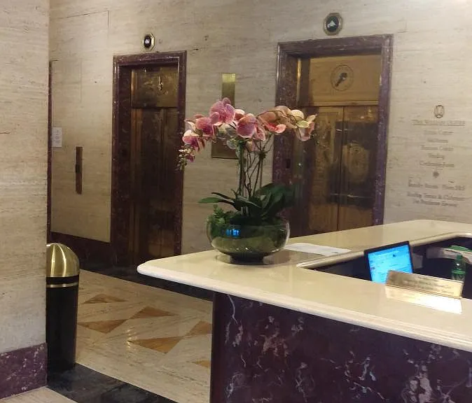 Gorgeous stone and marble lobby greet you in the lobby.