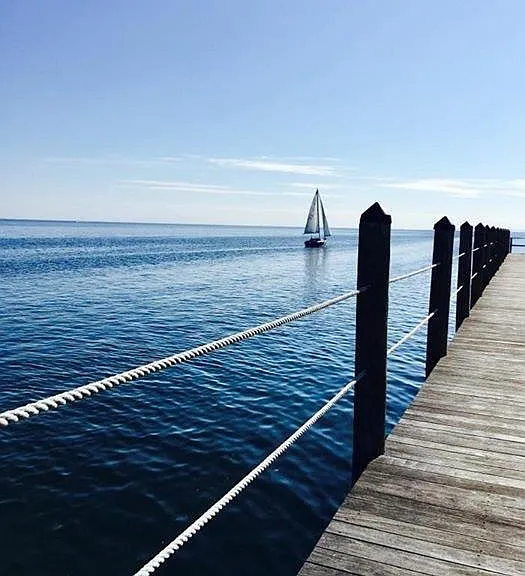 Fishing pier in the complex