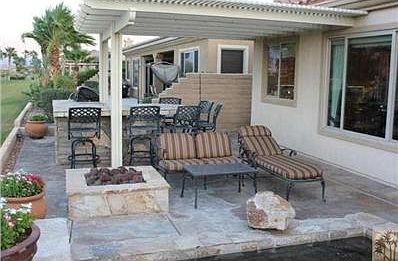 Spa, fire pit, built in BBQ Island, Extended Aluma wood cove