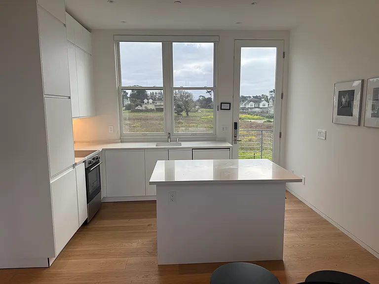 entrance door and open kitchen