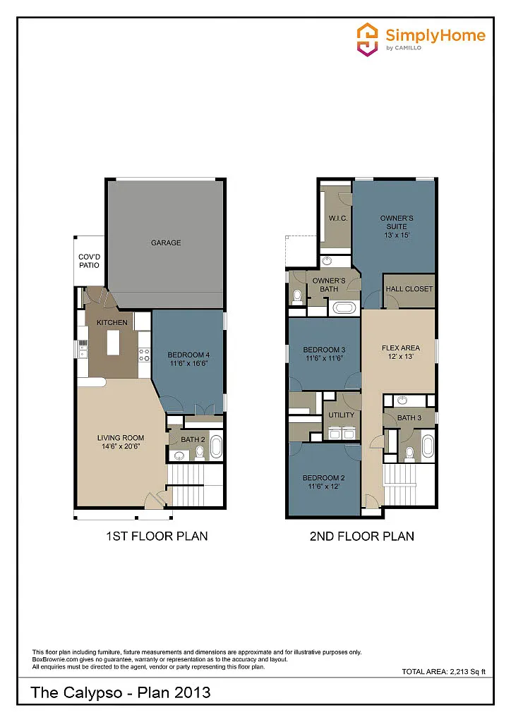 Calypso Floorplan Calypso Floorplan - 5104 Applegate Dr