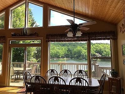 DINNING AREA FACES LAKE