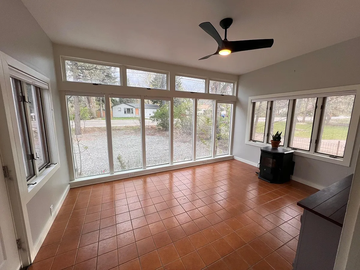 Sunroom - Brand new light filtering shades installed on all windows (not pictured) - 6605 W 32nd Ave