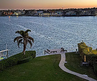 Evening view at dusk from private lanai