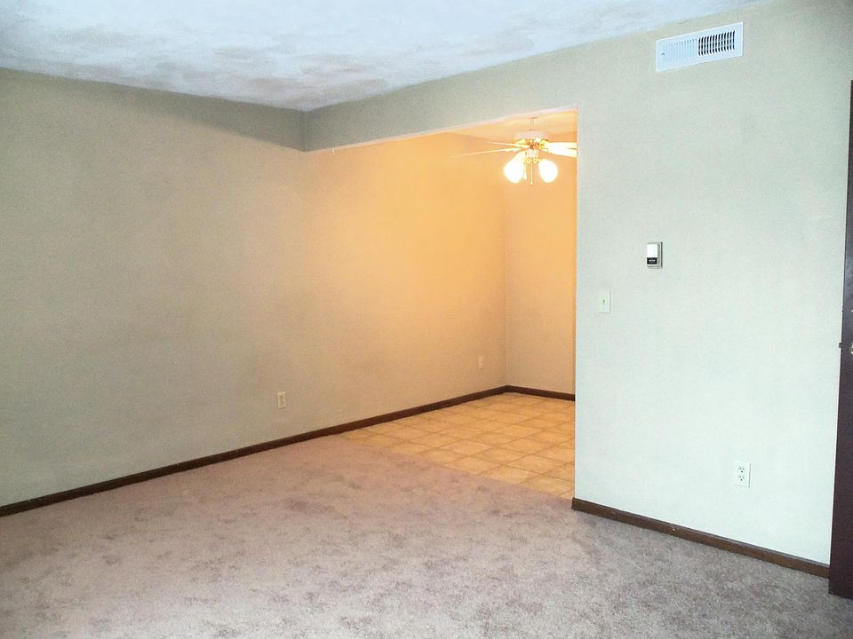view from living room into dining area