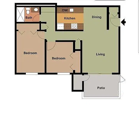 Floor plan Two Bedroom