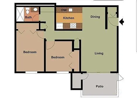 Floor plan Two Bedroom