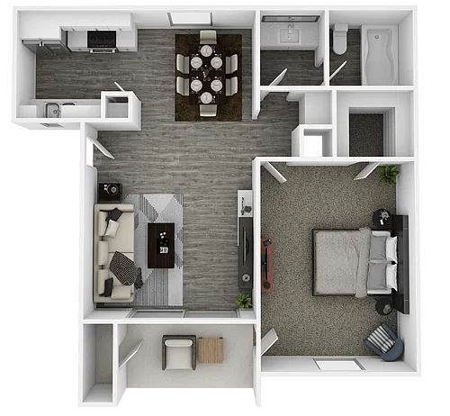 Floor plan One Bedroom Large
