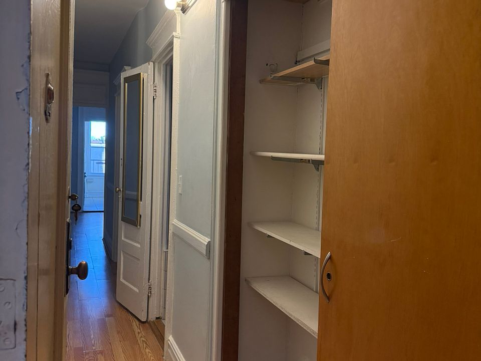 Hallway with closet