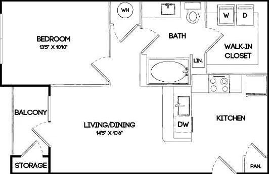A1 | 1 bed 1 bath | 630 sq ft A1 | 1 bed 1 bath | 630 sq ft