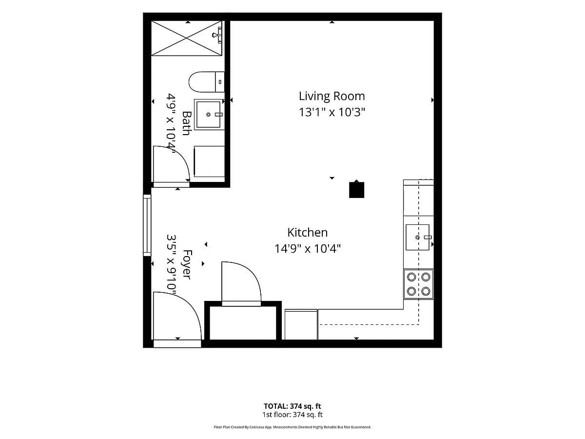 Floor plan Delmar BSMT Studio