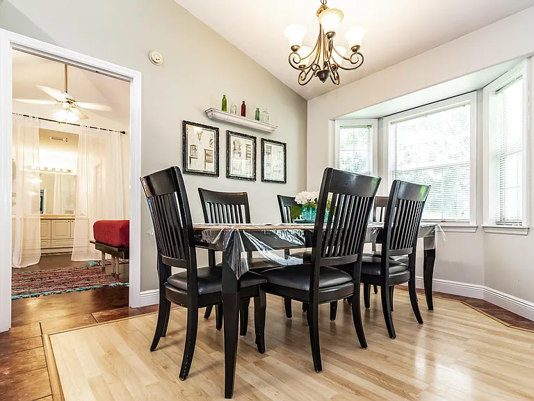 Dining room with seating for 8.