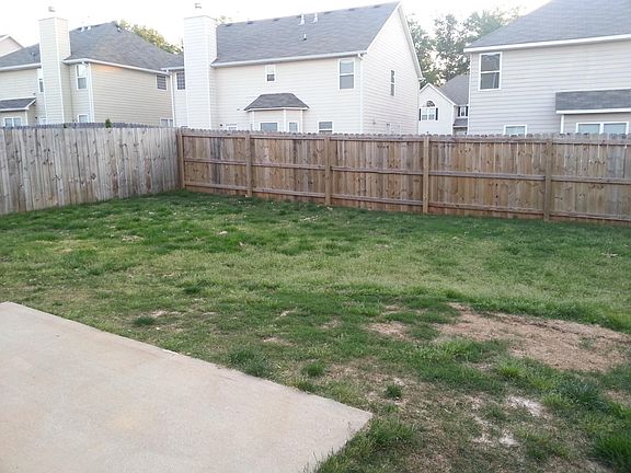 Fenced backyard