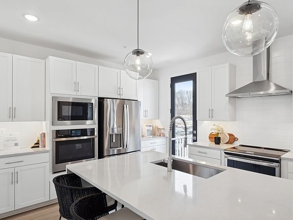 Kitchen with stainless steel appliances