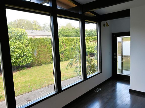 Front door and entry way from the inside. Coat closet to the right of the door (not shown).