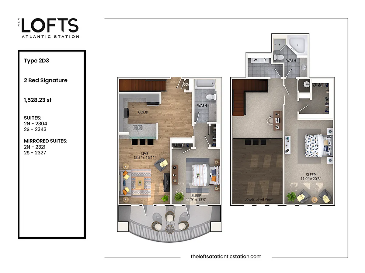 Floor plan 2D3 - 2 Bed Signature