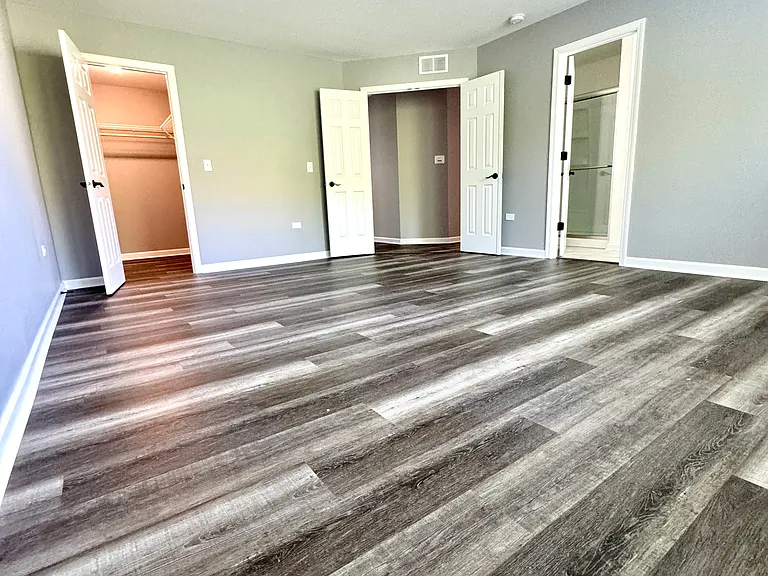 Master bedroom with walk-in closet