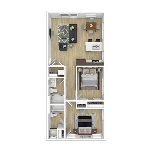 Floor plan 2 B-B Workforce Housing Unit*
