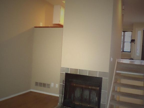 Living room with fireplace