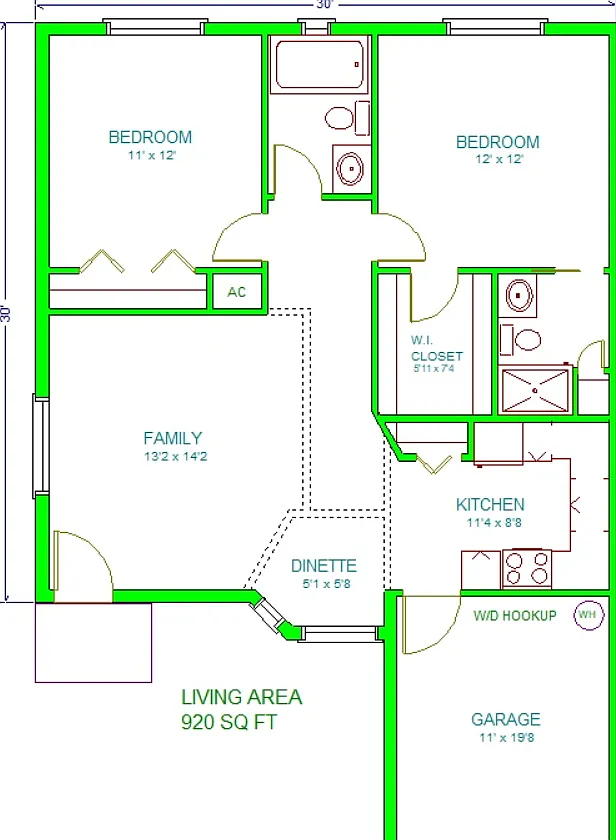2 bed, 920 sqft, $1,375 — Photo 2