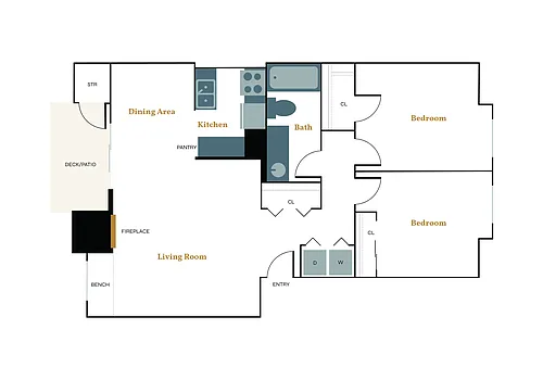 Floor plan Getaway (North)