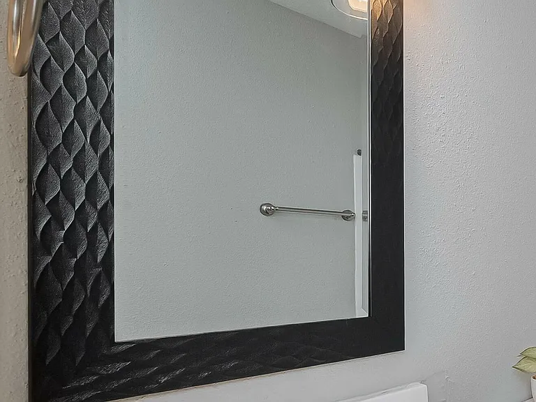 Bathroom with custom mirrors