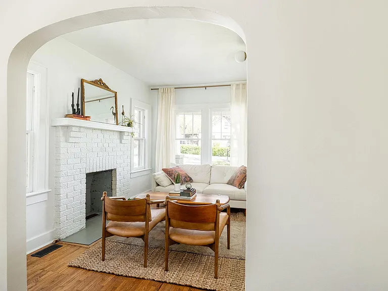 Love the old plaster walls!