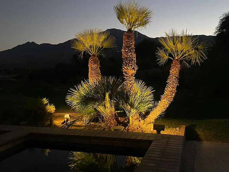 Night view at pool area
