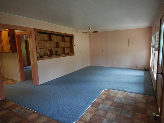 View from kitchen to living room