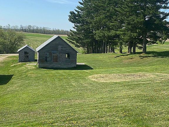 Garage and well house from N
