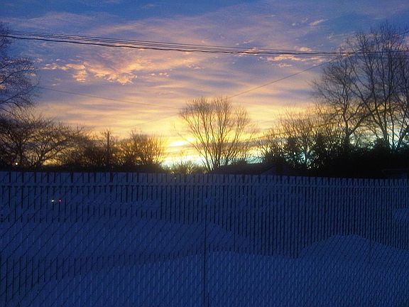 Same Area Winter 2011 Sunrise Facing My Left Side of the Fence