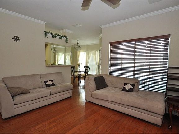 Living room and dining room