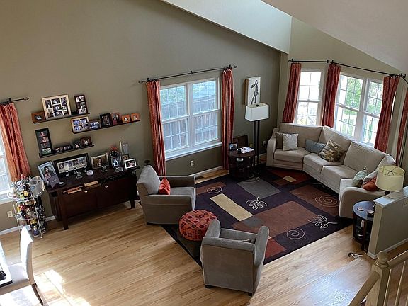 Open great room: living room and dining room