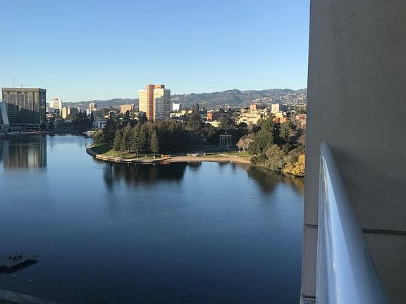 View of lake from balcony