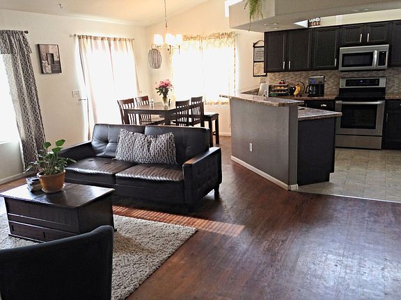 open living/dining/kitchen