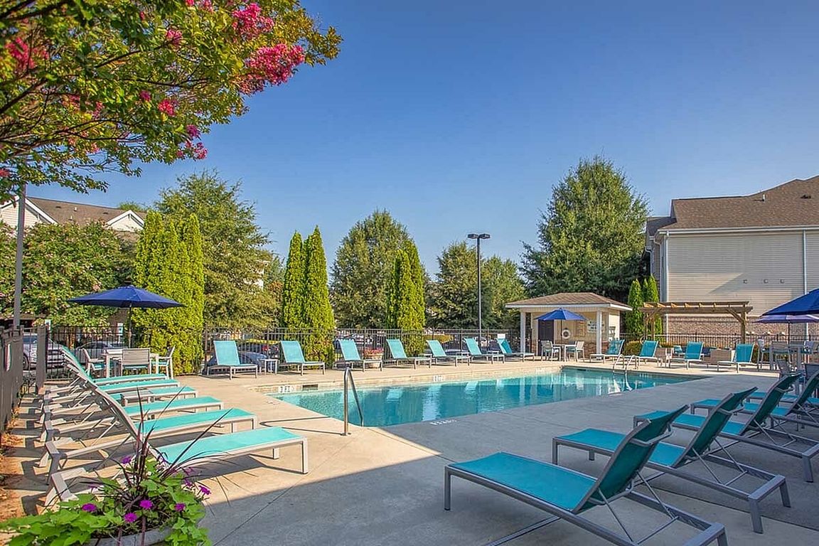 Resort-Style Pool at The Stratford at Hillcrest Towne Center Apartments