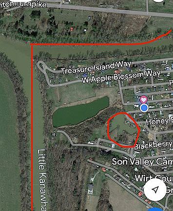 Marked in red are the rivers