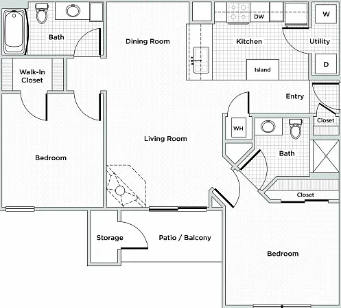 2 Bed, 2 Bath 2 Bed, 2 Bath
