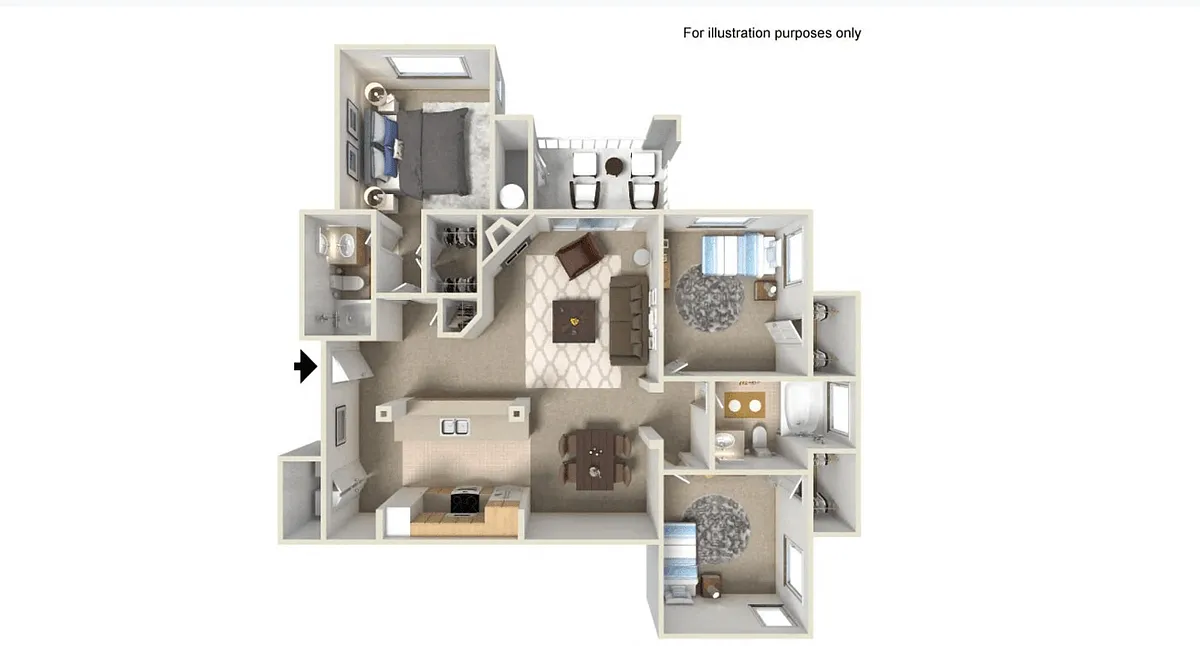 Floor plan E Lauritz 1,295 SF Reno