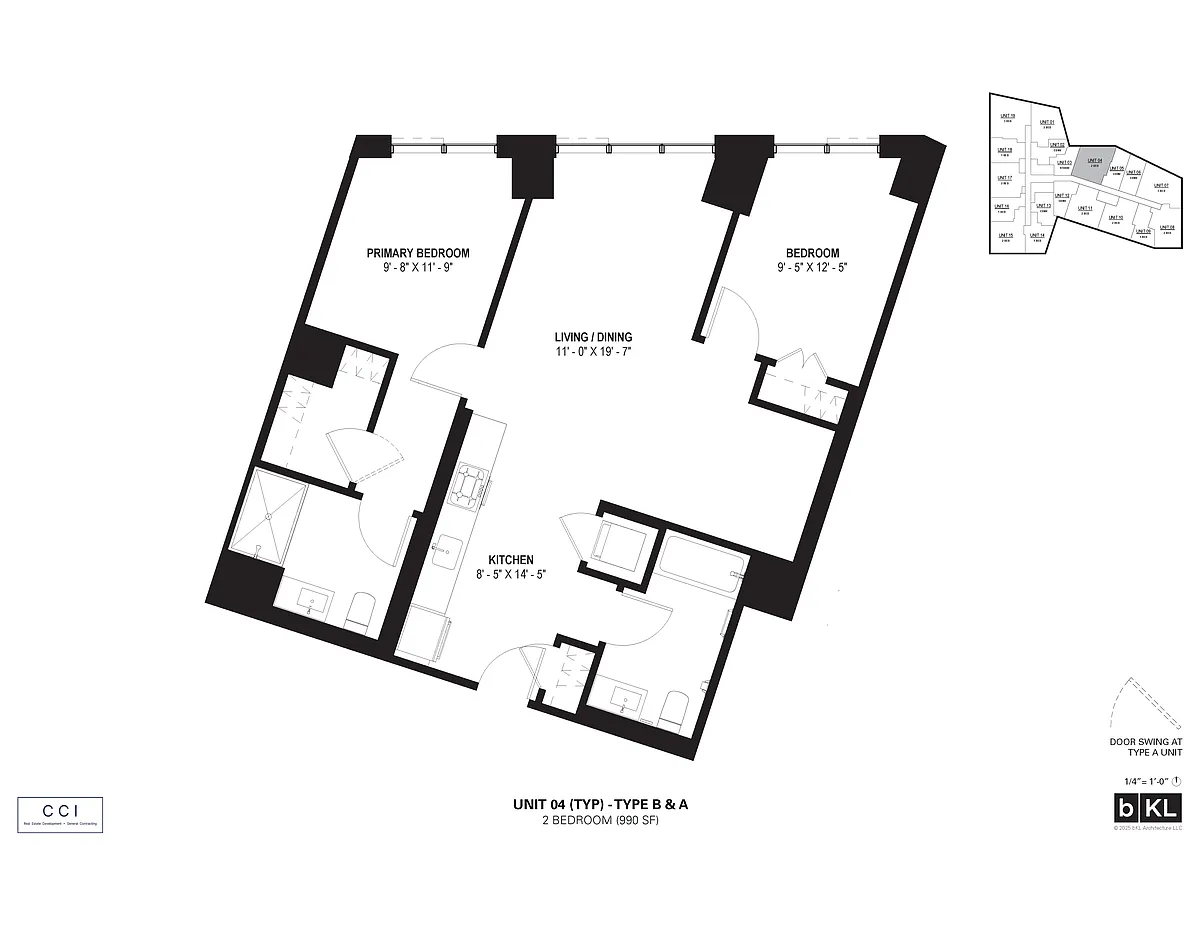 Floor plan Tier 04 - Two Bedroom