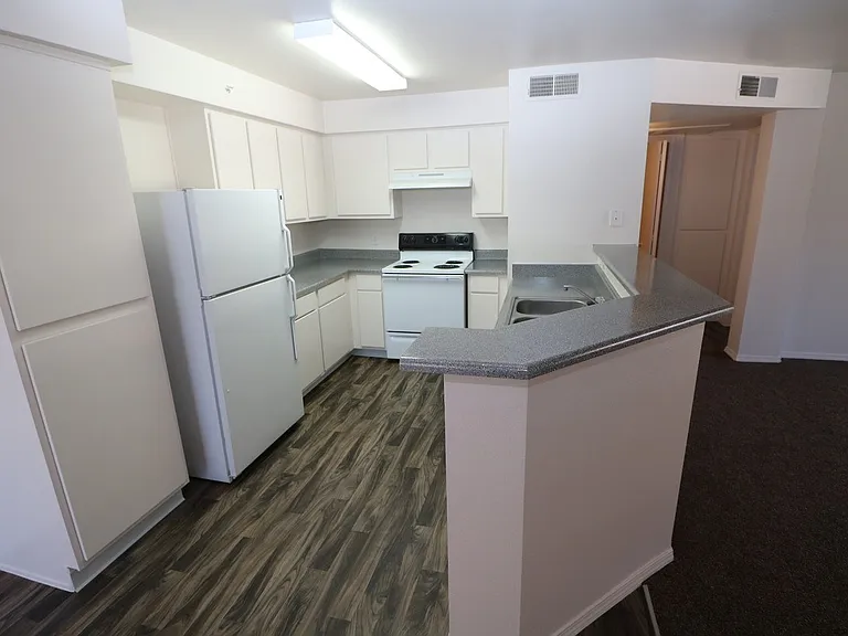 Kitchen with a large pantry