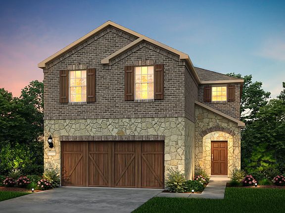 The Rybrook, a two-story home with 2-car garage, shown with Home Exterior L