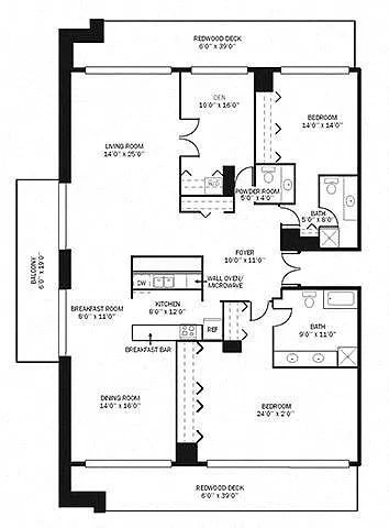 Floor plan Quincy 2 Plus Den
