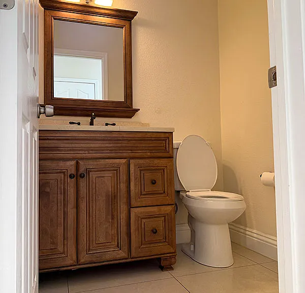 Downstairs, half-bathroom