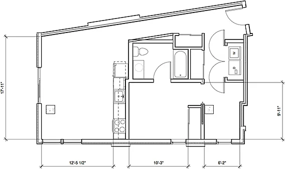 Floor plan 1 Bedroom with Den