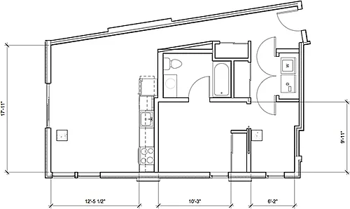 Floor plan 1 Bedroom with Den