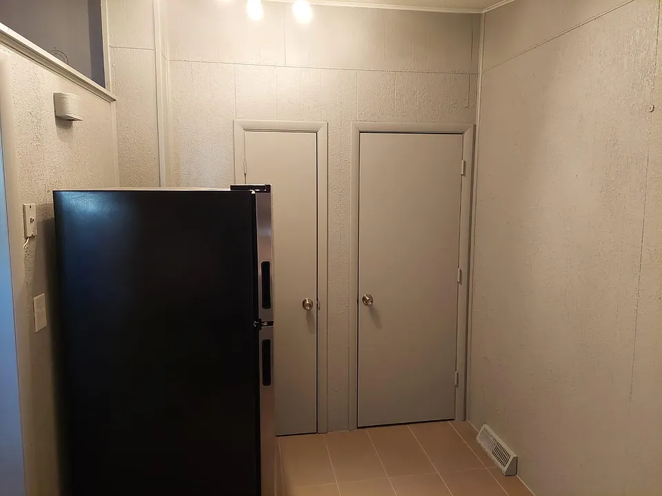 Storage Closet - right door. Pantry - left door.