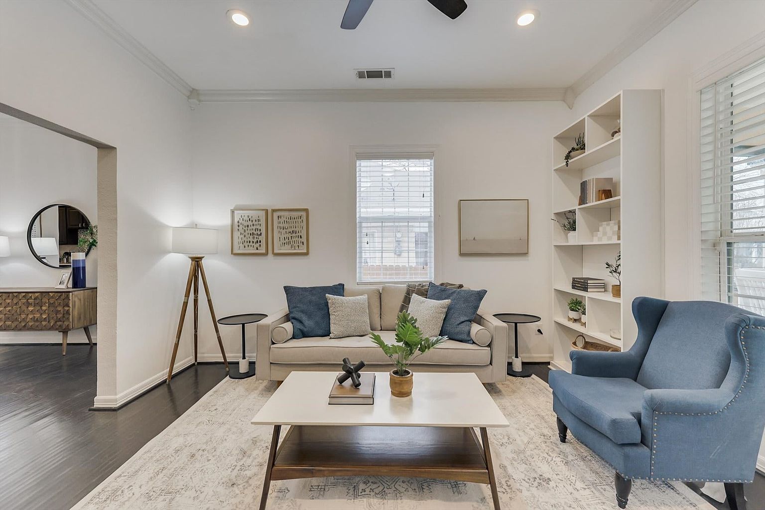 Spacious family home with kitchen and living area